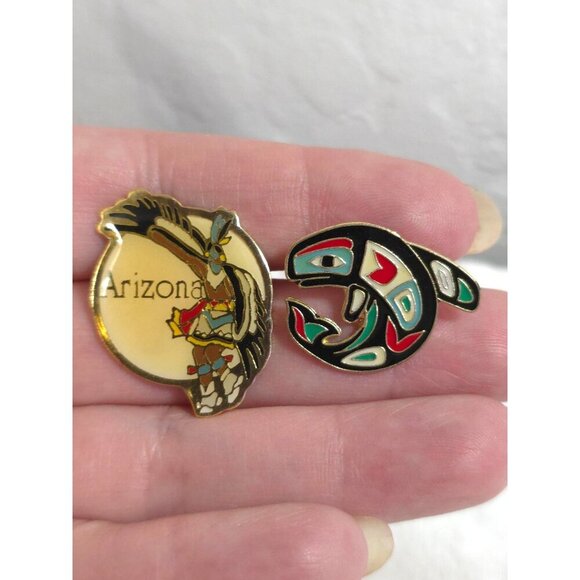 Vntg Collectible Pin Lot Maya Cultura Mount Rainier Seattle Biosphere 2 Arizona - Picture 4 of 8